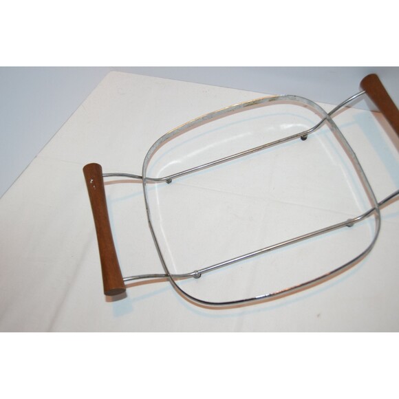 Vintage 1950s Metal Trivet with MCM Handles and Legs - Picture 2 of 4